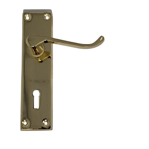 Victorian Scroll Lock Brass