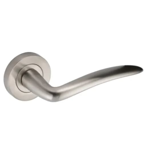 Carla Lever on Sprung Rose 50 x 10mm Pair Satin Nickel Plated