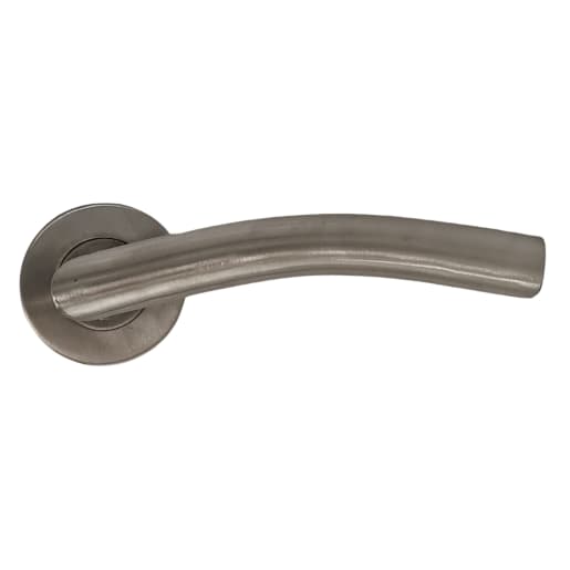 Georgian Lever Latch Curved Handle Set Stainless Steel