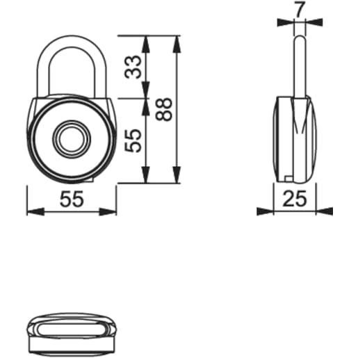 Arrone USB Chargeable Biometric Fingerprint Padlock AR90/54