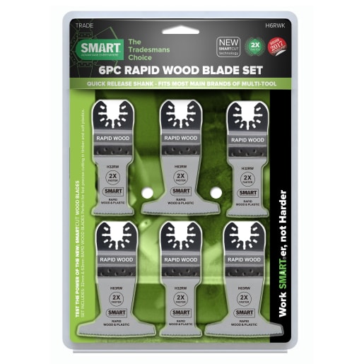 SMART Trade Series 6 Piece Rapid Wood Blade Set