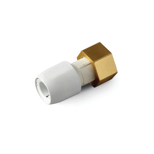 Wavin Hep2O straight tap connector with brass nut 0.75