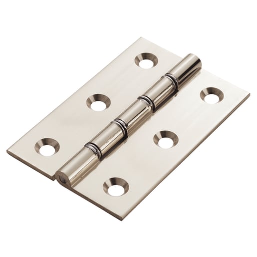 Carlisle Brass Double Steel Washered Butt Hinge 76mm Polished Chrome