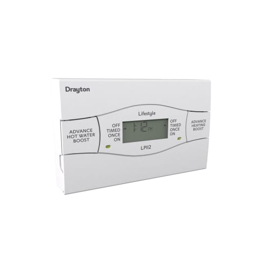 Drayton Lifestyle Double Channel Programmer 93 x 148 x 31mm White