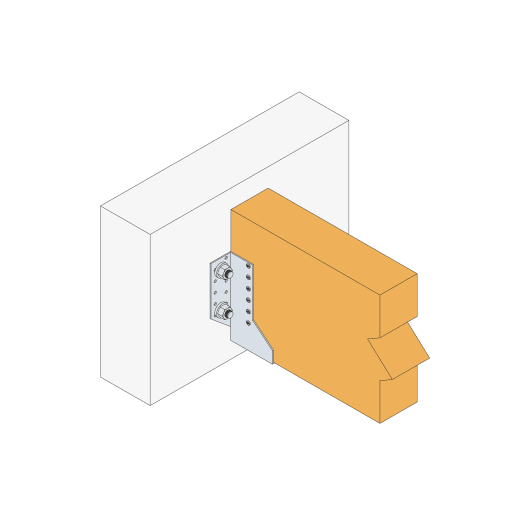 Simpson Strong-Tie Heavy Duty Faced Fixed U Joist Hanger 153 x 75 x 2mm 