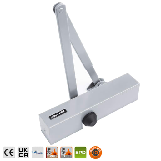 Briton 2003 Overhead Fire Door Closer Silver