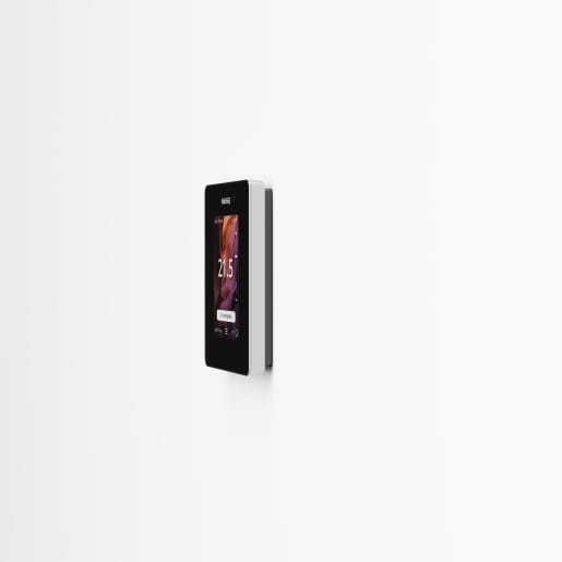 Warmup 6iE Wi-Fi Thermostat Onyx Black (Band Colour: Dark Chrome)