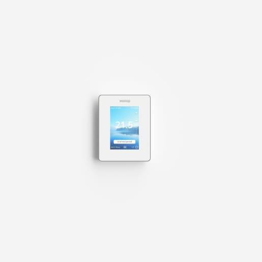 Warmup 6iE Wi-Fi Thermostat Bright Porcelain (Band Colour: Light Chrome)