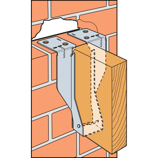 Simpson Strong-Tie Masonry Support Joist Hanger 225 x 75 x 2mm