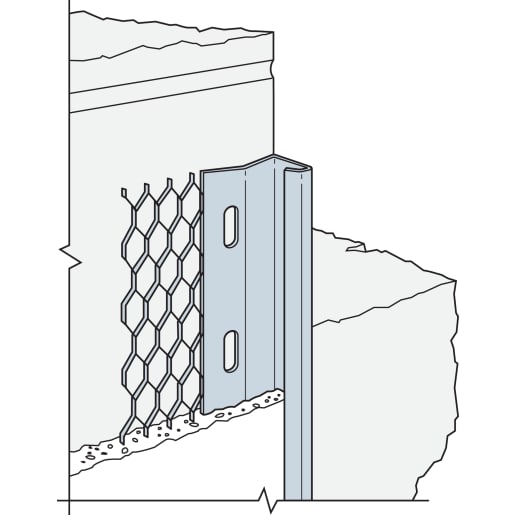 Simpson Strong-Tie Plaster Stop Bead 2.4m x 10mm Galvanised