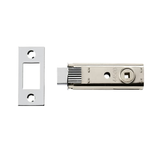 Union Push Fit Tubular Bolt 73 x 73mm Polished Chrome
