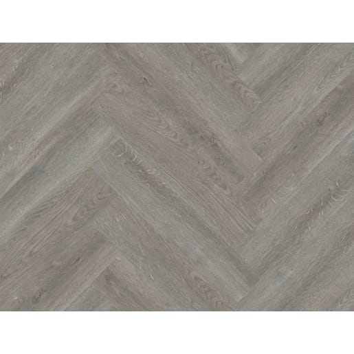 Kraus Harpsden Grey Herringbone SPC LVT Sample