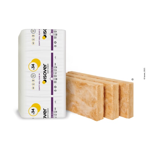 Isover Cavity Wall Slab 34 1.2m x 455 x 125mm Pack of 6