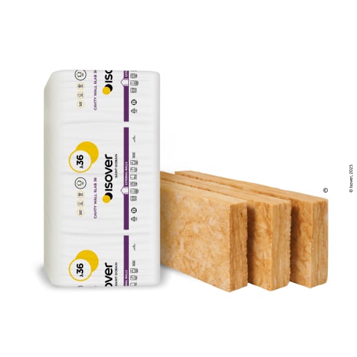 Isover Cavity Wall Slab 36 1.2m x 455 x 85mm Pack of 12