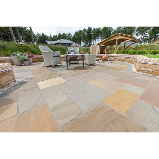 Marshalls Indian Sandstone Project Pack 20.96m2 Brown Multi
