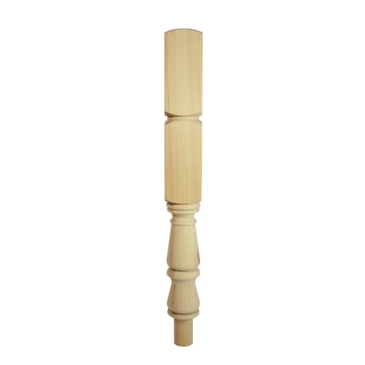 Richard Burbidge Pine Straight Rail Newel Turn 710 x 90mm