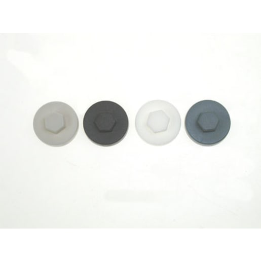 JCP Coloured Cover Caps Black 16mm Box of 1000