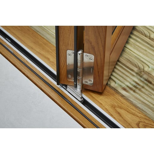 JCI FSC Pre-Finished Slim External Bi-fold Door Set 2.7m Oak Veneer