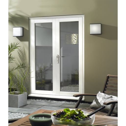 JCI FSC Pre-Finished Slimline External French Door Set 1.5m White