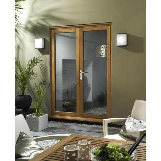 JCI FSC Pre-Finished Slimline External French Door Set 1.8m Oak