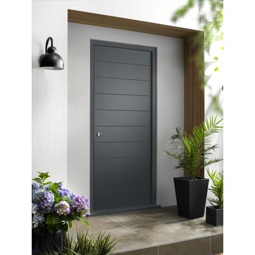 JCI FSC Oslo Hardwood External Door & Frame 1981 x 762mm Grey