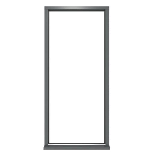 JCI FSC Oslo Hardwood External Door with Frame 2032 x 813mm Grey