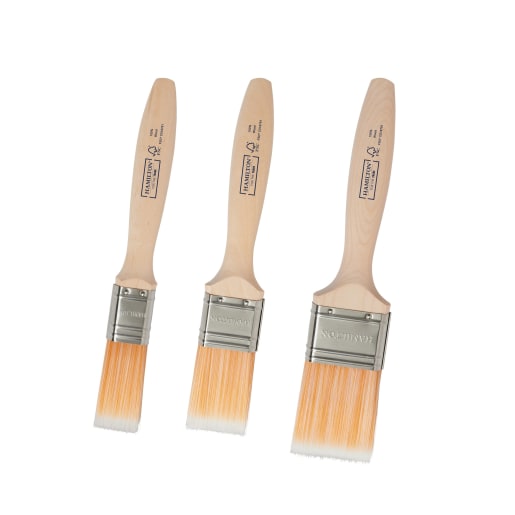 Hamilton For The Trade Fine Tip Flat Brushes 3 Pack