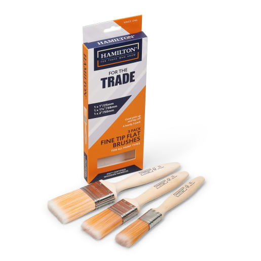 Hamilton For The Trade Fine Tip Flat Brushes 3 Pack
