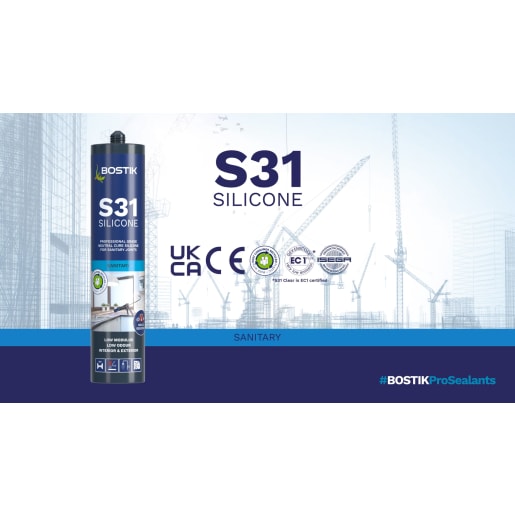 Bostik S31 Neutral Cure Sanitary Silicone Sealant 310ml Grey