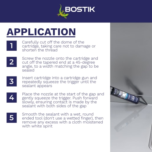 Bostik S31 Neutral Cure Sanitary Silicone Sealant 310ml Clear
