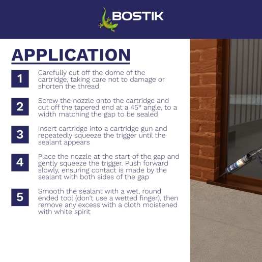 Bostik S41 Neutral Cure Window & Door Frame Silicone Sealant 310ml Brown