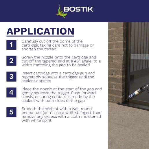 Bostik S41 Neutral Cure Window & Door Frame Silicone Sealant 310ml Clear