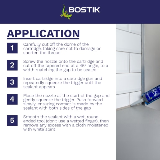 Bostik S30 Acetoxy Sanitary Silicone Sealant 310ml Grey