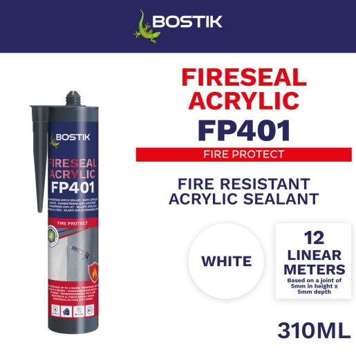 Bostik FP401 Fireseal Acrylic Sealant 310ml White