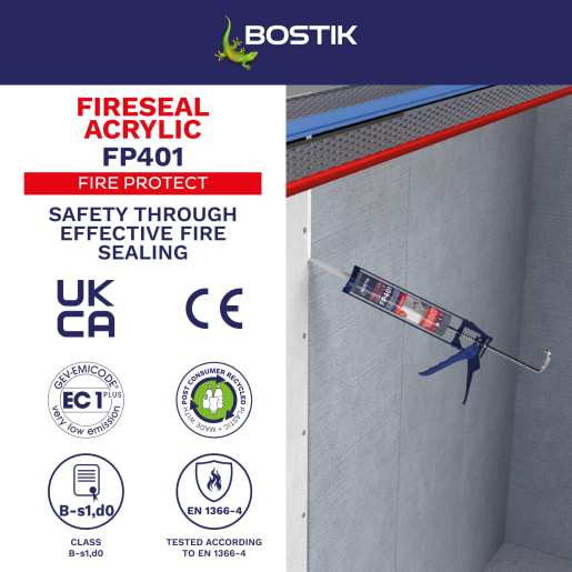 Bostik FP401 Fireseal Acrylic Sealant 310ml White