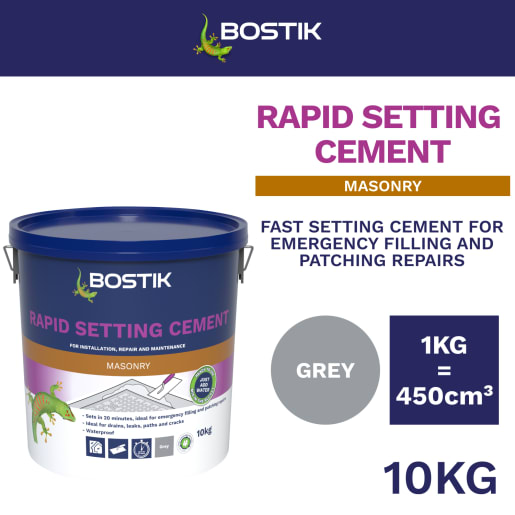 Bostik Cementone Rapid Setting Cement 10kg Grey