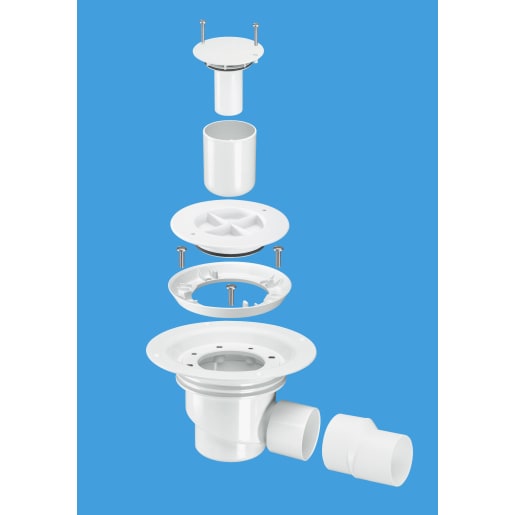 McAlpine 75mm Water Seal Gully with Horizontal Outlet for Sheet Flooring