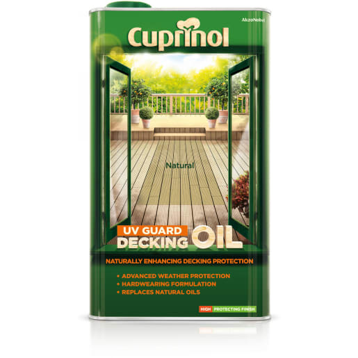 Cuprinol UV Guard Decking Oil Natural 5L