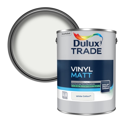 Dulux Trade Vinyl Matt Emulsion 5L White Cotton