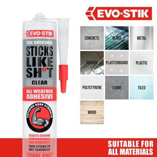 Evo-Stik Sticks Like Sh*t All Weather Adhesive 290ml Clear
