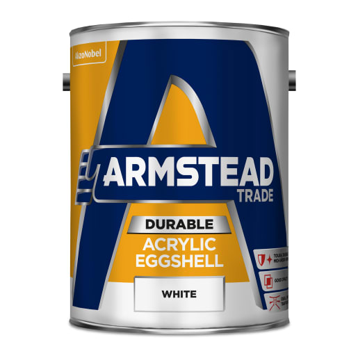 Armstead Trade Acrylic Eggshell 5 Litre White