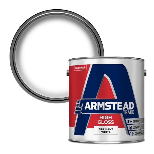 Armstead Trade High Gloss Paint 2.5L Brilliant White