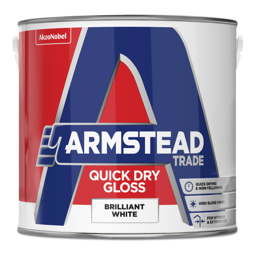Armstead Trade Quick Dry Gloss 2.5 Litre Brilliant White