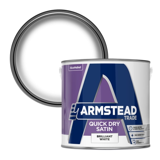 Armstead Trade Quick Dry Satin 2.5 Litre Brilliant White