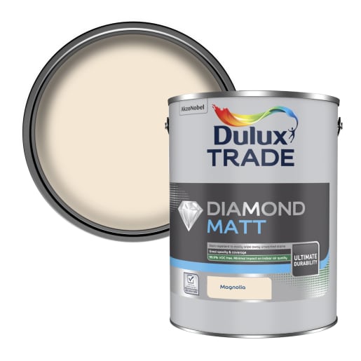 Dulux Trade Diamond Matt Paint 5L Magnolia