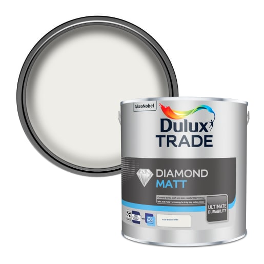 Dulux Trade Diamond Matt Paint 2.5L Pure Brilliant White