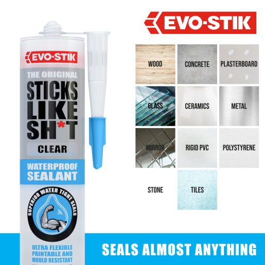 Evo-Stik Sticks Like Sh*t Ultra Waterproof Sealant 290ml Clear