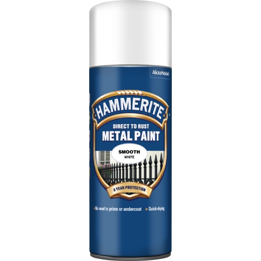 Hammerite Direct to Rust Metal Aerosol Paint 400ml White