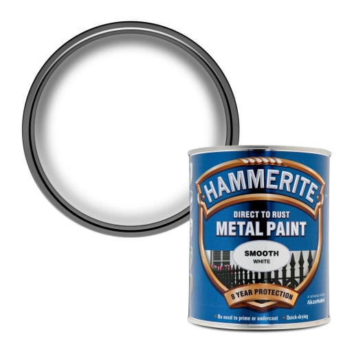 Hammerite Direct to Rust Metal Smooth Finish Paint 750ml White