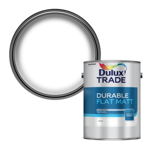 Dulux Trade Flat Matt Emulsion Paint 5L White